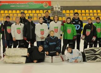 Нападающие минского «Динамо» посетили тренировку женской сборной Беларуси